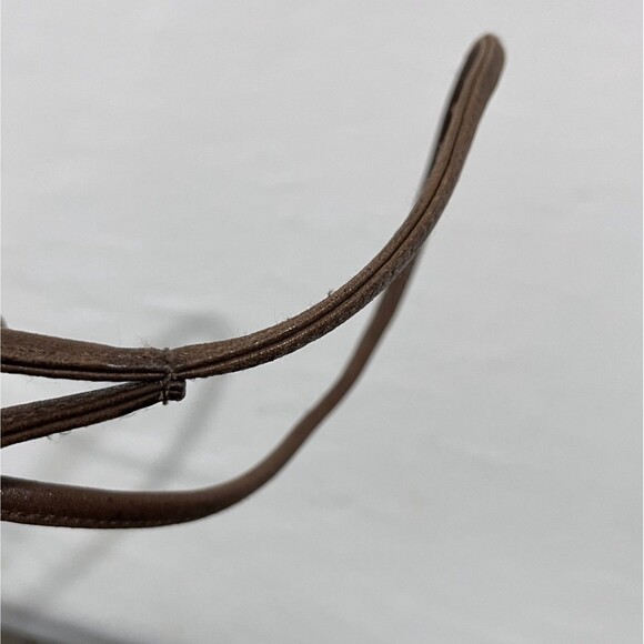 Vtg Fossil Brown Pebble Grain Leather Crossbody Purse Bag Boho Hobo Cottagecore - Picture 8 of 9